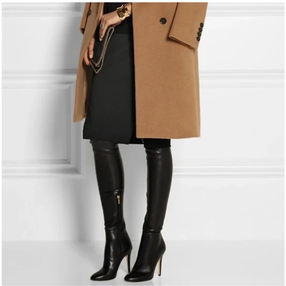 Jimmy Choo Classic Turner Boots Knee High Leather Black